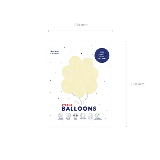 [SB14P-084J-10] 10 Luftballons - Ø 30cm - Pastell -  Gelb