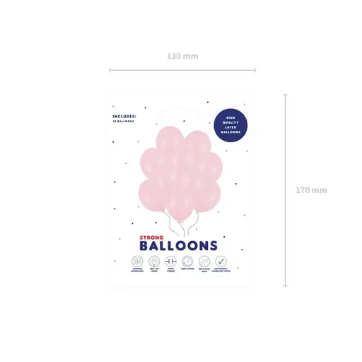 [SB14P-081B-10] 10 Luftballons - Ø 30cm - Pastell - Rosa