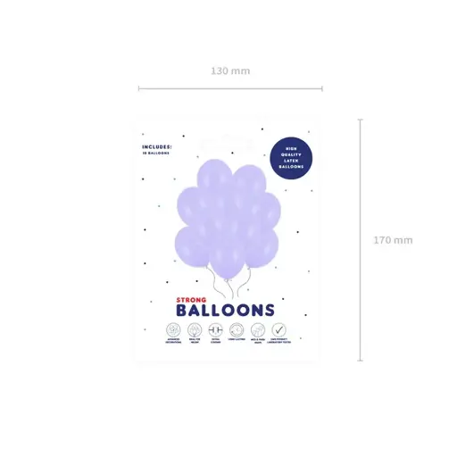 [SB14P-004J-10] 10 Luftballons - Ø 30cm - Pastell - Lavendel