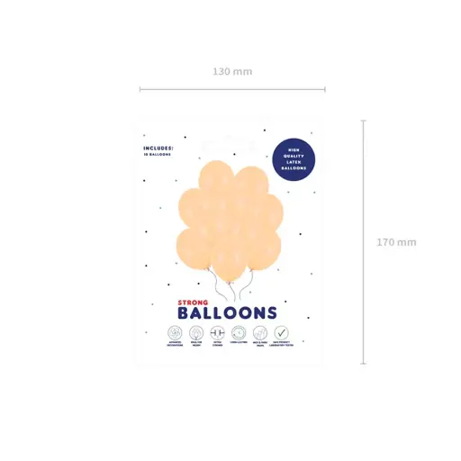 [SB14P-075J-10] 10 Luftballons - Ø 30cm - Pastell - Pfirsich