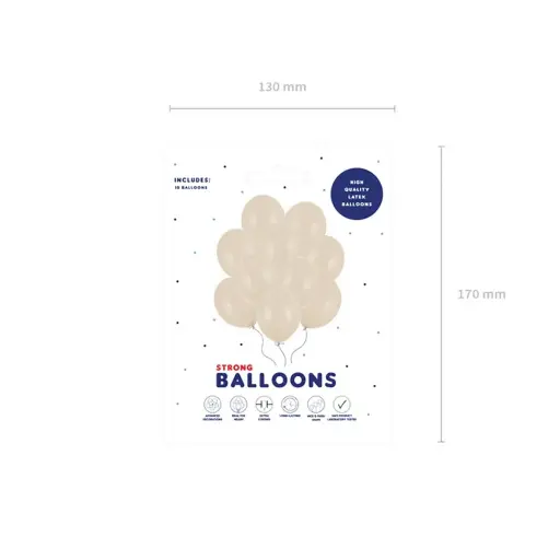 [SB14P-022-10] 10 Luftballons - Ø 30cm - Pastell - Alabaster