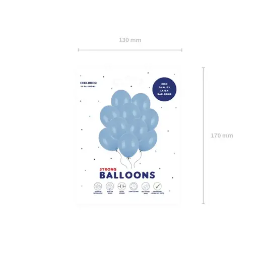 [SB14P-074-10] 10 Luftballons - Ø 30cm - Pastel - Navy Blue