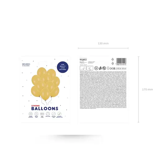 [SB14M-019-10] 10 Luftballons - Ø 30cm - Metallic - Gold