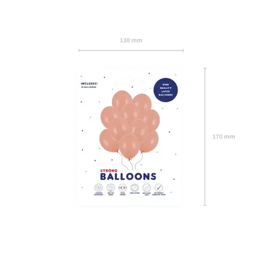 [SB14M-019R-10] 10 Luftballons - Ø 30cm - Metallic - RoseGold