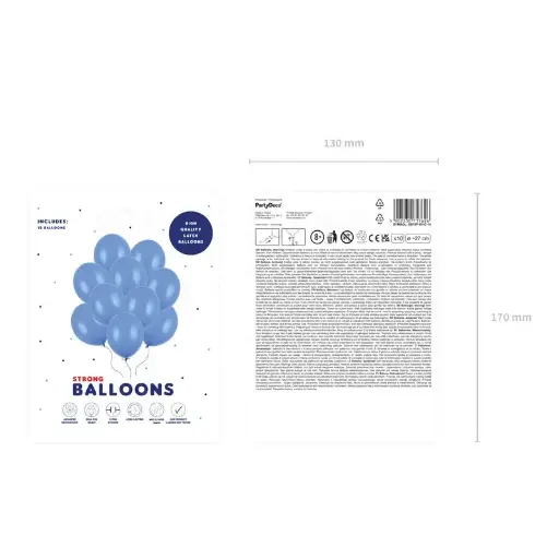 [SB12P-001C-10] 10 Luftballons - Ø 30cm - Pastell - Ultramarine