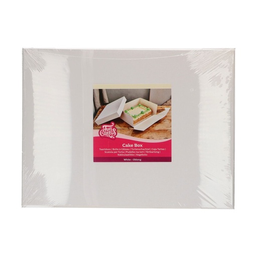 [F80205] FunCakes Tortenbox in weiss - 40x30x15cm