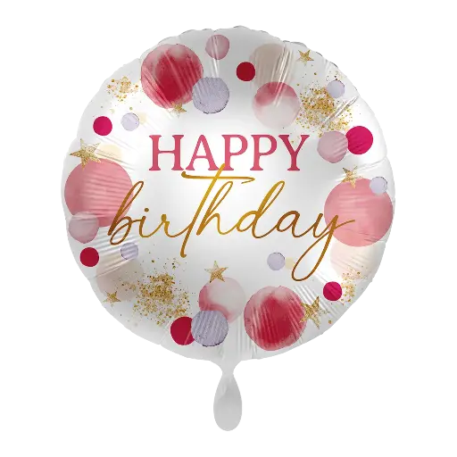 [50168-ENG] Alles Gute zum Geburtstag - Dotty Rainbow Birthday Ballon Folienballon 43cm