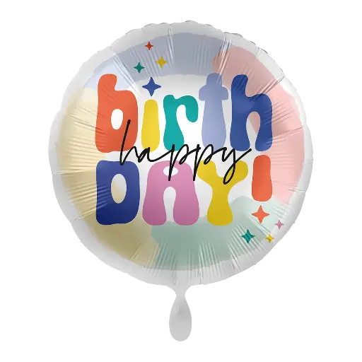 [50163-ENG] Alles Gute zum Geburtstag - Happy and Colourful Birthday Ballon Folienballon 43cm