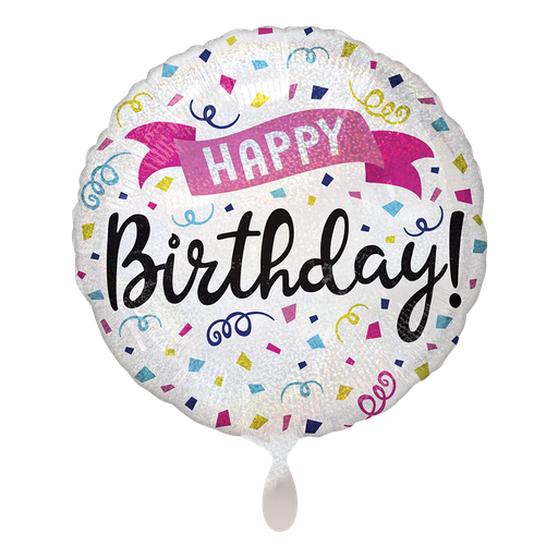 [3995101] Happy Birthday Sparkle Banner Ballon Folienballon Ø 45cm