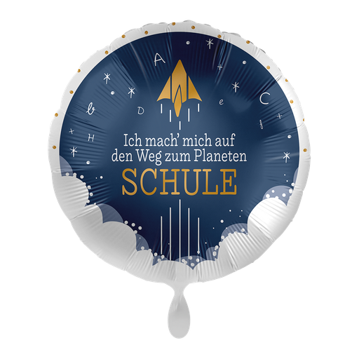 [70515K] Schule Rakete Schulkind Ballon - Folienballon 43cm