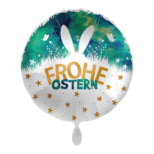[6517K] Frohe Ostern - Bunny Ears Ballon Folienballon 43cm 