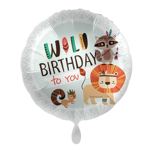 [70259K] Dschungelparty - Wild Birthday to you Ballon Folienballon 43cm