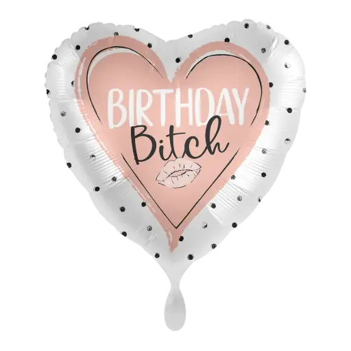 [50005-ENG] Birthday Bitch - Geburtstag Birthday Herzballon Ballon Folienballon 43cm