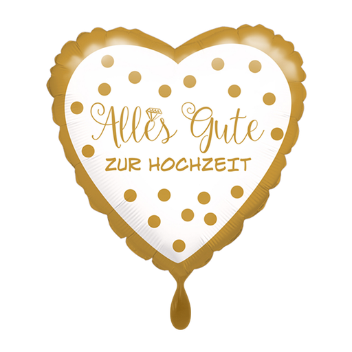 [3771301] Alles Gute zur Hochzeit Herzballon - Heart Ballon Folienballon 43cm
