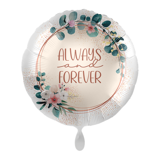 [81025-ENG] Always and Forever Hochzeitsballon Ballon - Blooming Forever Love Ballon Folienballon 43cm