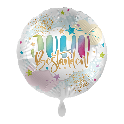 [3330K] JUHU Bestanden! Glückwunsch Ballon - Folienballon 43cm