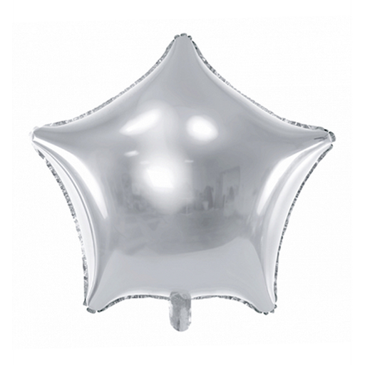 [FB3M-018] Stern Ballon in Silber Ballon Folienballon 48cm