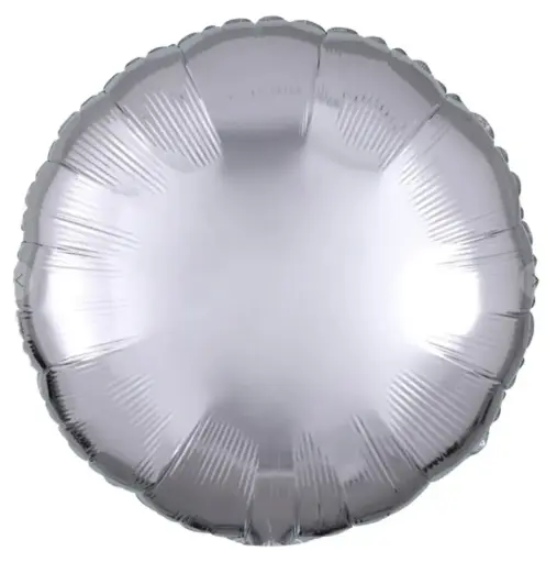[9914086] Runder Ballon in Silber - Folienballon 43cm