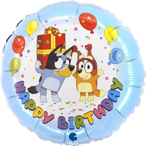 Bluey Happy Birthday - Ballon Folienballon 45cm