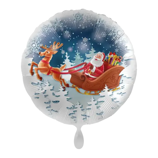 [70716K] Weihnachtsmann - Ballon Folienballon Ø 43cm