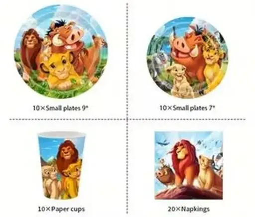 König der Löwen - Party Einweggeschirr Set - 50 teilig