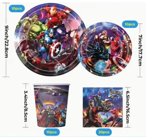 Avengers - Party Einweggeschirr Set - 50 teilig 