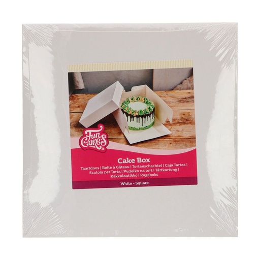 [F80200] FunCakes Tortenbox in weiss - 40x40x15cm