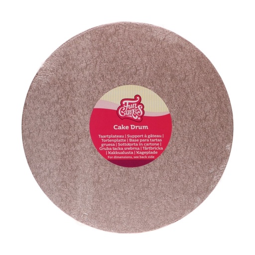 [F80875] FunCakes Tortenplatte / Cakeboard Rund Ø 25cm - Rosegold