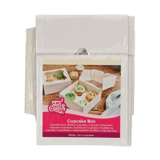 [F80315] FunCakes Cupcake Box 4 in weiss - 3 Boxen