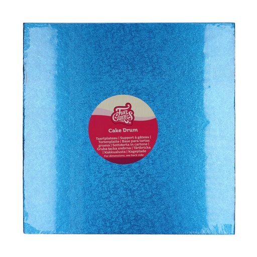 [F81030] FunCakes Tortenplatte / Cakeboard Quadrat 30,5 x 30,5 cm - Blau