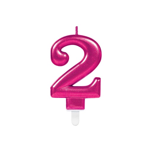 [9901784] Zahl 2 Zahlenkerze - Celebrations Pink Happy Birthday Kerze Kuchenkerze