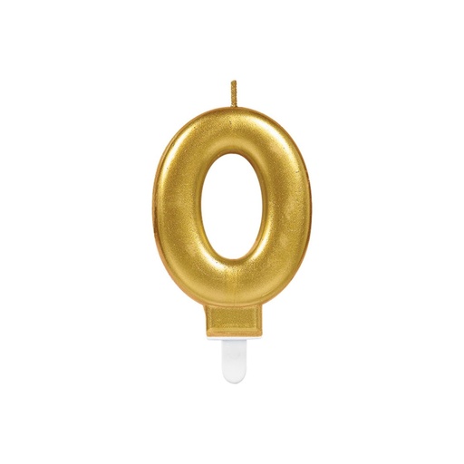 [9901772] Zahl 0 Zahlenkerze - Celebrations Gold Happy Birthday Kerze Kuchenkerze
