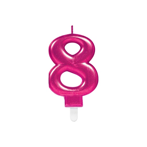 [9901790] Zahl 8 Zahlenkerze - Celebrations Pink Happy Birthday Kerze Kuchenkerze