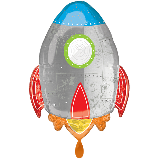 [3848001] Raketen Ballon - Blast off Birthday XXL Folienballon 73cm