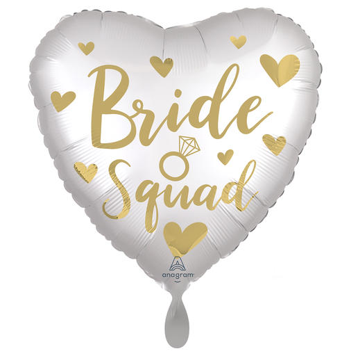 [4175001] Satin Bride Squad Herzballon - Heart Ballon Folienballon 43cm